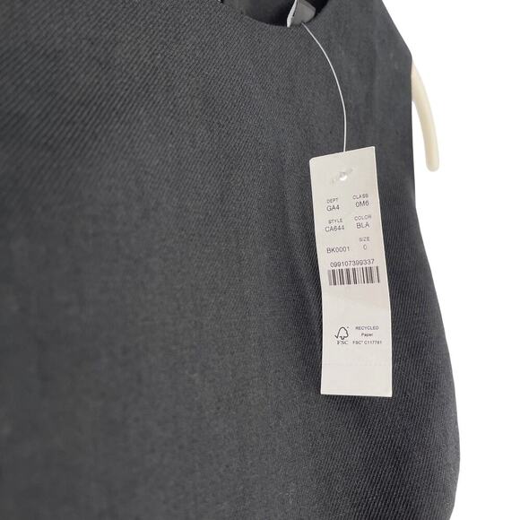 J.Crew High Neck Sheath Dress in Stretch Linen Blend Black Size 0 NEW with tags! - Picture 3 of 9